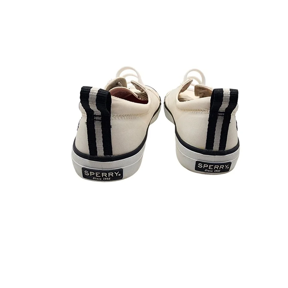 Sperry Crest Vibe Bionic Womens Cream Black Recycled Slip On Sneakers STS84567 7